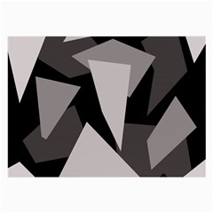 Simple Gray Abstraction Large Glasses Cloth (2-side)