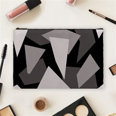 Simple Gray Abstraction Cosmetic Bag (large) 