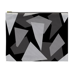 Simple Gray Abstraction Cosmetic Bag (xl)