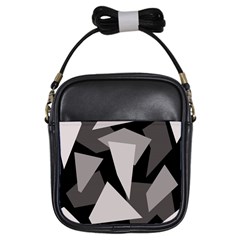 Simple Gray Abstraction Girls Sling Bags