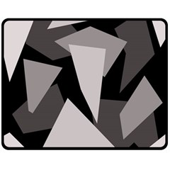 Simple Gray Abstraction Fleece Blanket (medium) 