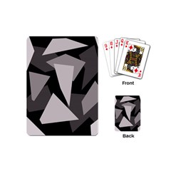 Simple Gray Abstraction Playing Cards (mini)  by Valentinaart