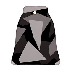 Simple Gray Abstraction Bell Ornament (2 Sides)