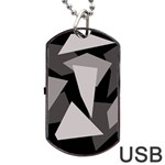 Simple gray abstraction Dog Tag USB Flash (One Side) Front