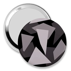 Simple Gray Abstraction 3  Handbag Mirrors