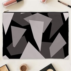 Simple Gray Abstraction Cosmetic Bag (xxxl)  by Valentinaart