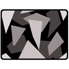 Simple Gray Abstraction Double Sided Fleece Blanket (large) 