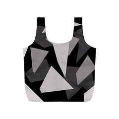 Simple Gray Abstraction Full Print Recycle Bags (s) 