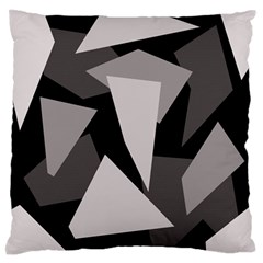 Simple Gray Abstraction Large Flano Cushion Case (one Side)