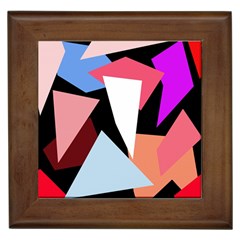 Colorful Geometrical Design Framed Tiles