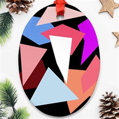 Colorful Geometrical Design Ornament (oval) 