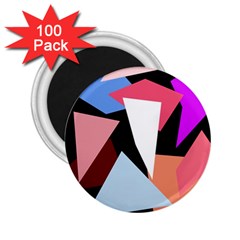 Colorful Geometrical Design 2 25  Magnets (100 Pack)  by Valentinaart