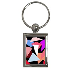 Colorful Geometrical Design Key Chains (rectangle)  by Valentinaart