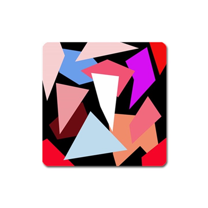 Colorful geometrical design Square Magnet