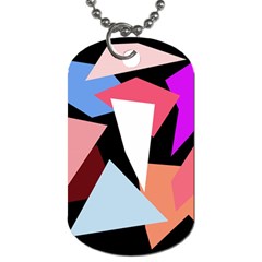 Colorful Geometrical Design Dog Tag (two Sides)