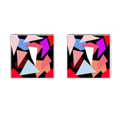 Colorful Geometrical Design Cufflinks (square)