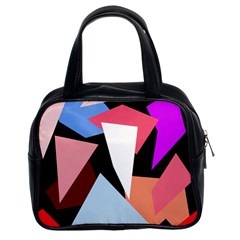 Colorful Geometrical Design Classic Handbags (2 Sides) by Valentinaart