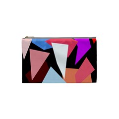 Colorful Geometrical Design Cosmetic Bag (small)  by Valentinaart