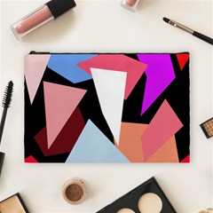 Colorful Geometrical Design Cosmetic Bag (large)  by Valentinaart