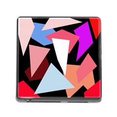 Colorful Geometrical Design Memory Card Reader (square)