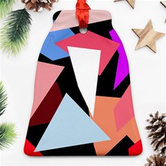 Colorful Geometrical Design Bell Ornament (2 Sides)