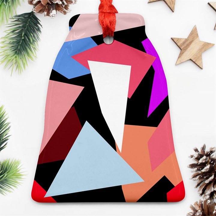 Colorful geometrical design Bell Ornament (2 Sides)