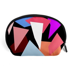 Colorful Geometrical Design Accessory Pouches (large)  by Valentinaart