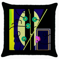 Crazy Abstraction By Moma Throw Pillow Case (black)