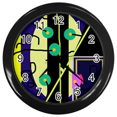 Crazy Abstraction By Moma Wall Clocks (black)