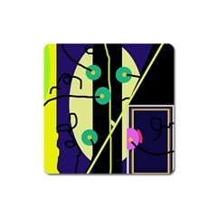 Crazy Abstraction By Moma Square Magnet