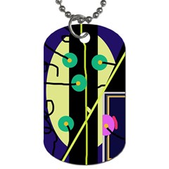 Crazy Abstraction By Moma Dog Tag (one Side)