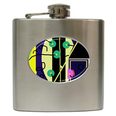 Crazy Abstraction By Moma Hip Flask (6 Oz)