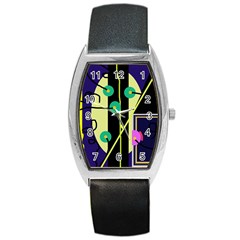 Crazy Abstraction By Moma Barrel Style Metal Watch