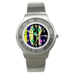 Crazy Abstraction By Moma Stainless Steel Watch