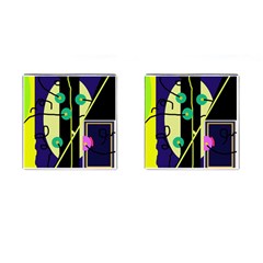 Crazy Abstraction By Moma Cufflinks (square)