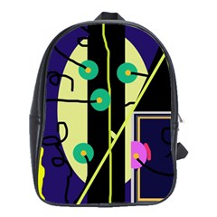 Crazy Abstraction By Moma School Bags(large)  by Valentinaart