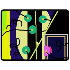 Crazy Abstraction By Moma Fleece Blanket (large) 