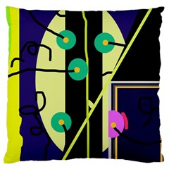 Crazy Abstraction By Moma Large Cushion Case (two Sides)