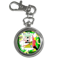 Green Abstract Artwork Key Chain Watches