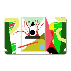 Green Abstract Artwork Magnet (rectangular) by Valentinaart