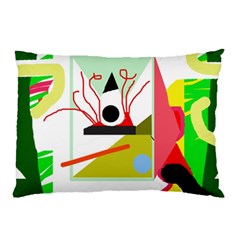 Green Abstract Artwork Pillow Case