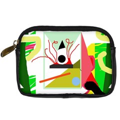 Green Abstract Artwork Digital Camera Cases