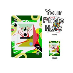 Green Abstract Artwork Playing Cards 54 (mini) 