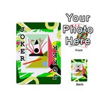 Green abstract artwork Playing Cards 54 (Mini)  Front - Joker1