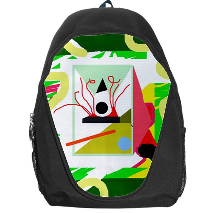 Green abstract artwork Backpack Bag