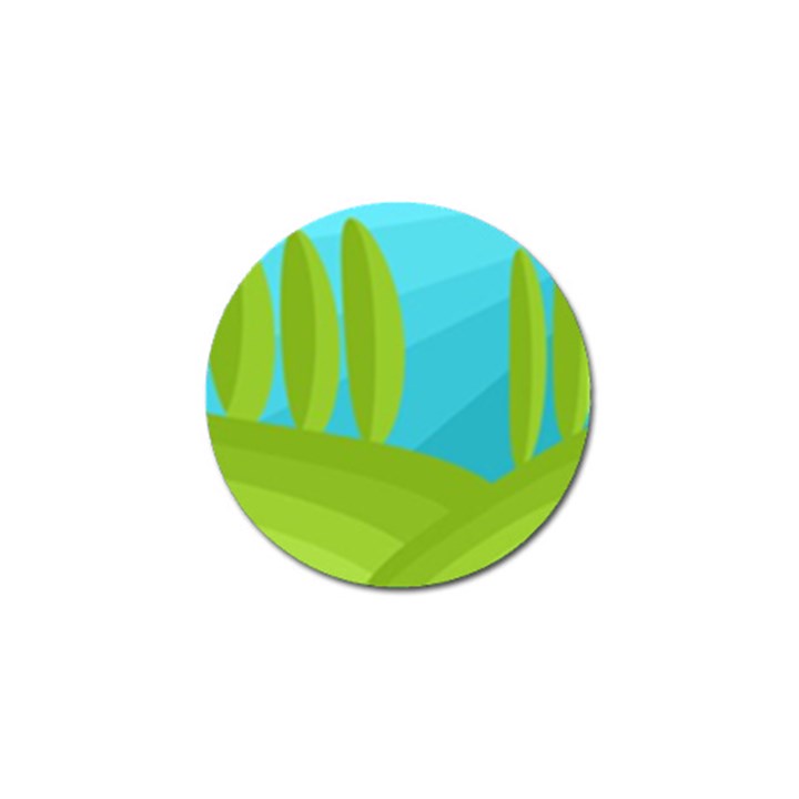 Green and blue landscape Golf Ball Marker