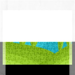 Green And Blue Landscape Rectangular Jigsaw Puzzl