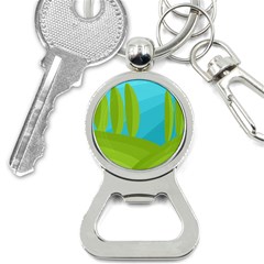 Green And Blue Landscape Bottle Opener Key Chains