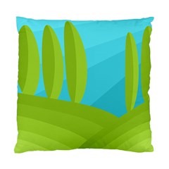 Green And Blue Landscape Standard Cushion Case (two Sides)