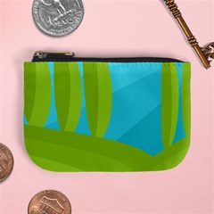 Green And Blue Landscape Mini Coin Purses